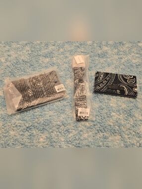 3-Pcs, Vera Bradley Stellar Paisley Print, Card Holder/Zip ID Case/Keychain
